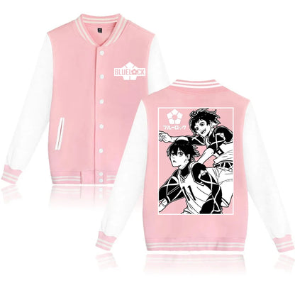 Blue Lock: Shidou Ryuusei Hoodie Baseball Uniform Jacket Women Men Baseball Jacket Hoodie Streetwear Harajuku
