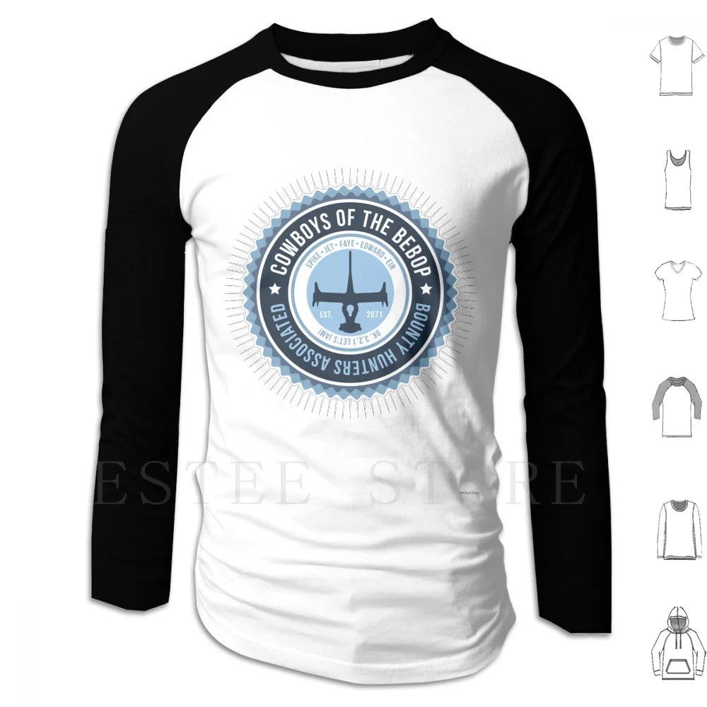 Cowboy Bebop: Space Cowboy Hoodies Long Sleeve Anime Japan Spike Bebop Jet Faye Ein