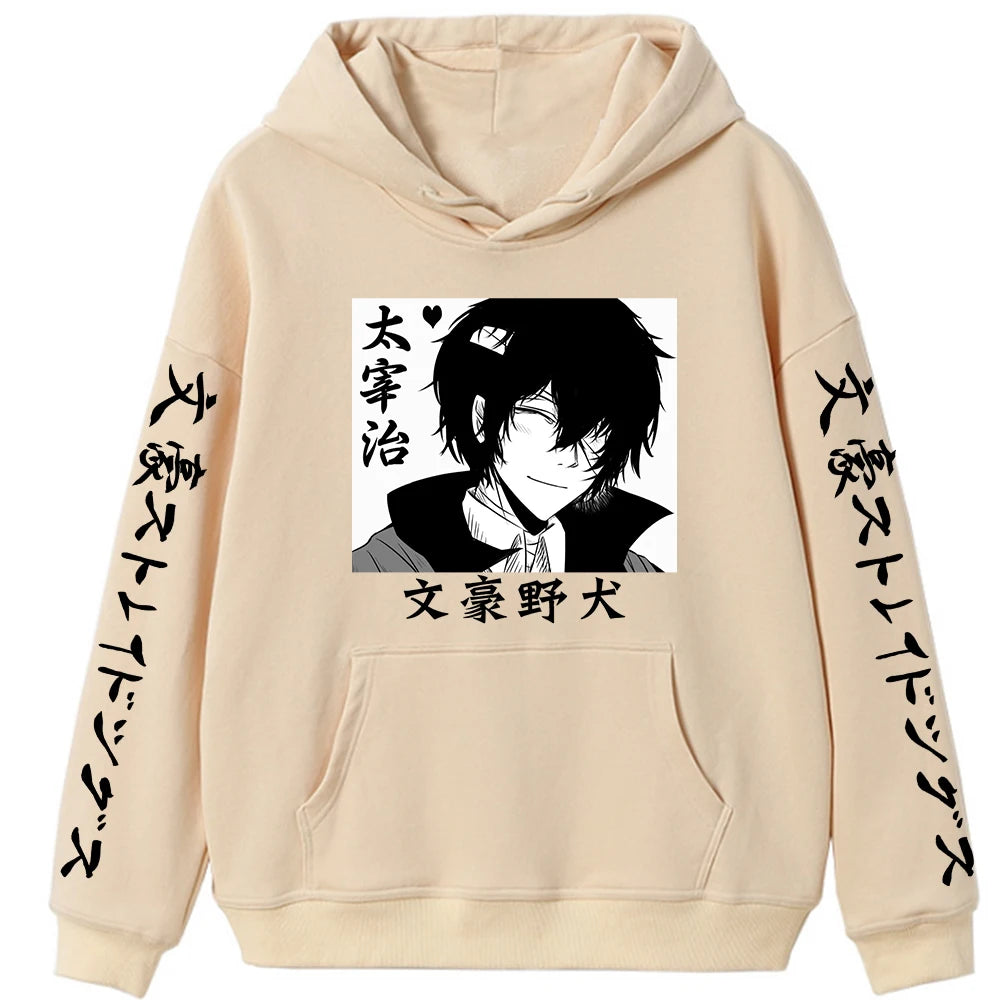 Bungo Stray Dogs: manga Hoodies Cool Dazai Osamu Graphic Pullover Sweatshirt Fashion Funny Female Cartoon sweatshirt