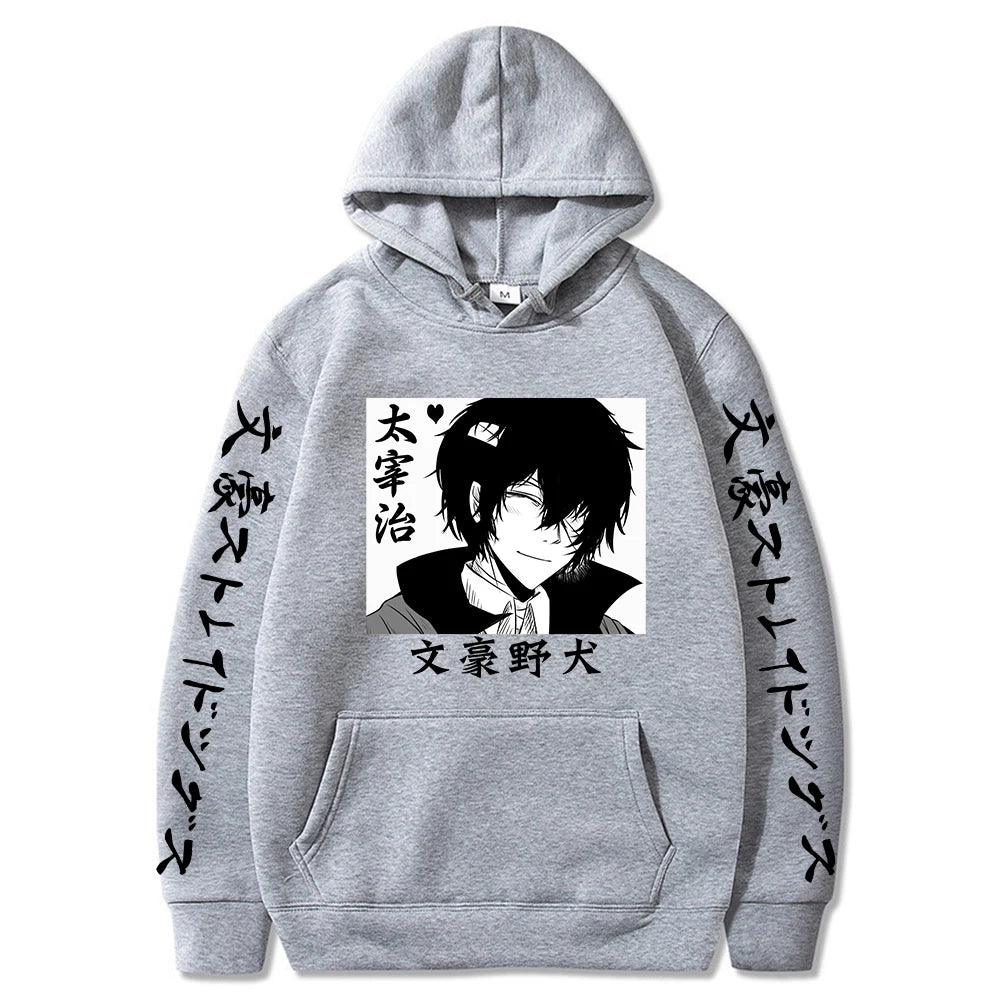 Bungo Stray Dogs: manga Hoodies Cool Dazai Osamu Graphic Pullover Sweatshirt Fashion Funny Female Cartoon sweatshirt