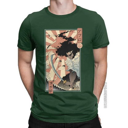 Afro Samurai:  Ukiyo-E Samurai T Shirt Men Pure Cotton Vintage