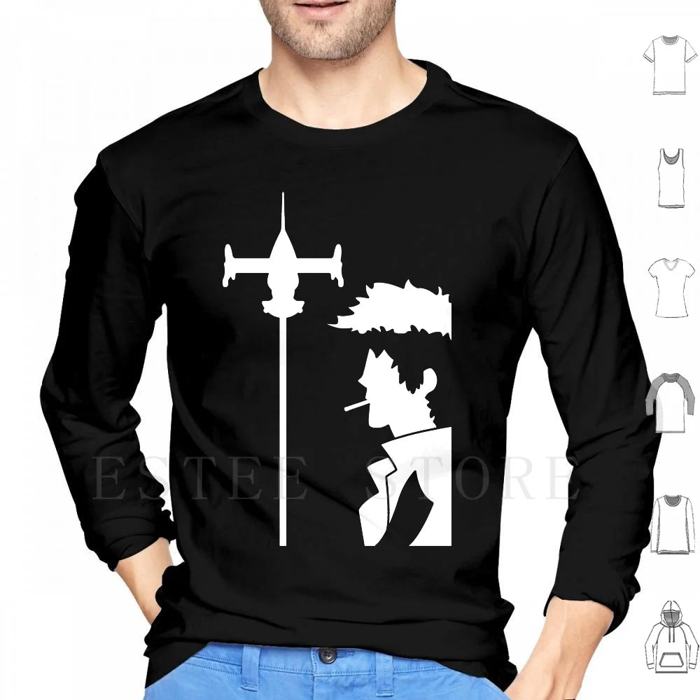 Cowboy Bebop: Retro Vintage Hoodies Long Sleeve Anime Manga Space Spike Spike Cowboy