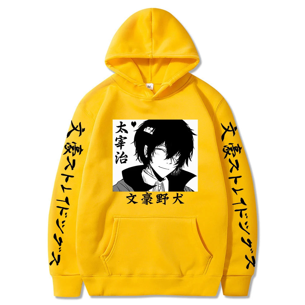 Bungo Stray Dogs: manga Hoodies Cool Dazai Osamu Graphic Pullover Sweatshirt Fashion Funny Female Cartoon sweatshirt