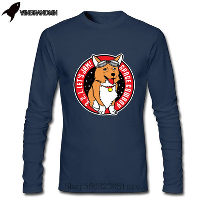 Cowboy Bebop: See You Space Cowboy Tees Long Sleeve T-shirts Space Corgi Clothing