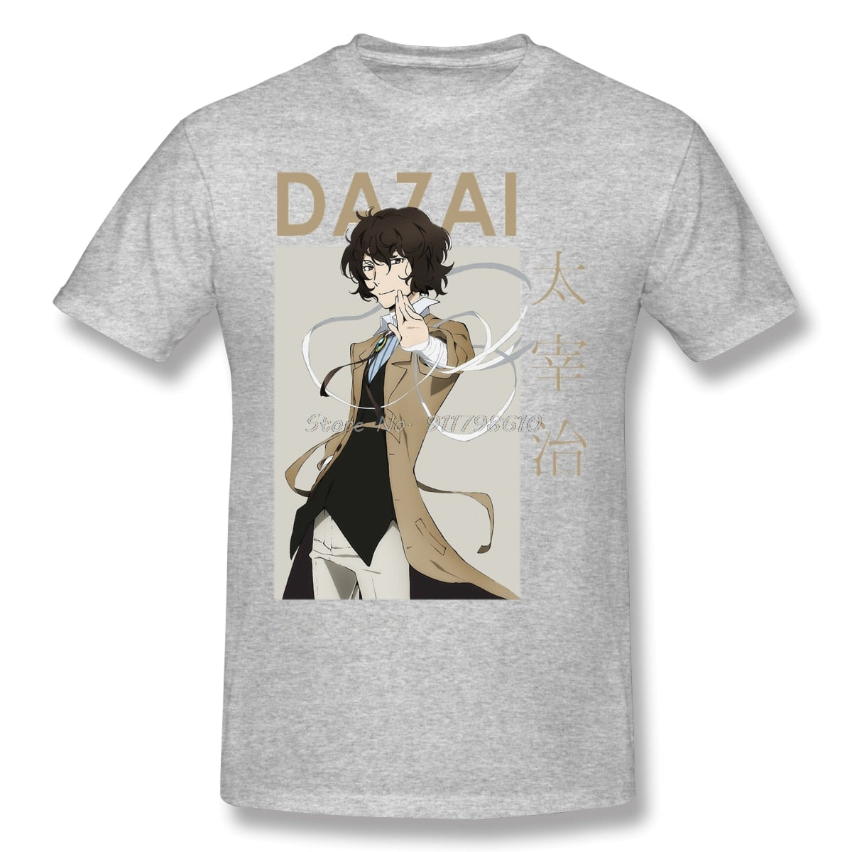 Bungo Stray Dogs: Osamu Dazai Card Anime Casual T Shirt