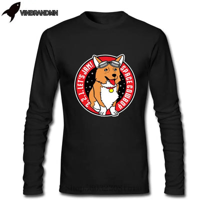 Cowboy Bebop: See You Space Cowboy Tees Long Sleeve T-shirts Space Corgi Clothing