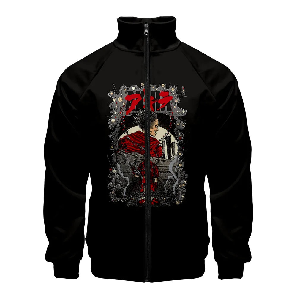 Akira:  3D Print Stand Collar Hoodie Hip Hop Men Women Zipper Hoodies Jacket Sweatshirts Clothes
