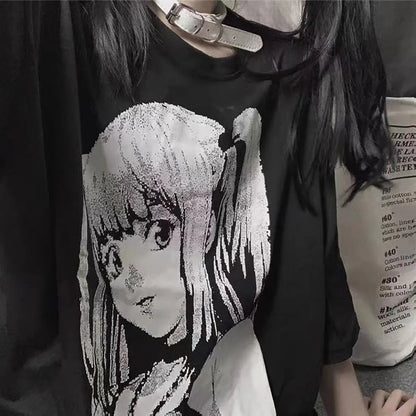 Death Note: ATSUNSET Vintage Style Harajuku T-Shirt  Pullover Summer Black Tees