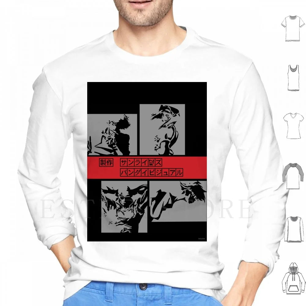 Cowboy Bebop: Le Bebop Hoodies Long Sleeve Cowboy Spike Faye Jet Ein Bebop