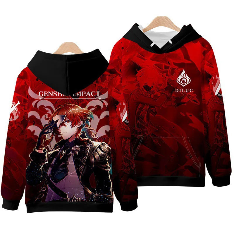 Genshin Impact: Raiden Shogun 3D Printed Men Women Hoodies Streetwear Fashion Pullover Harajuku Oversized Hoodie  Clothing