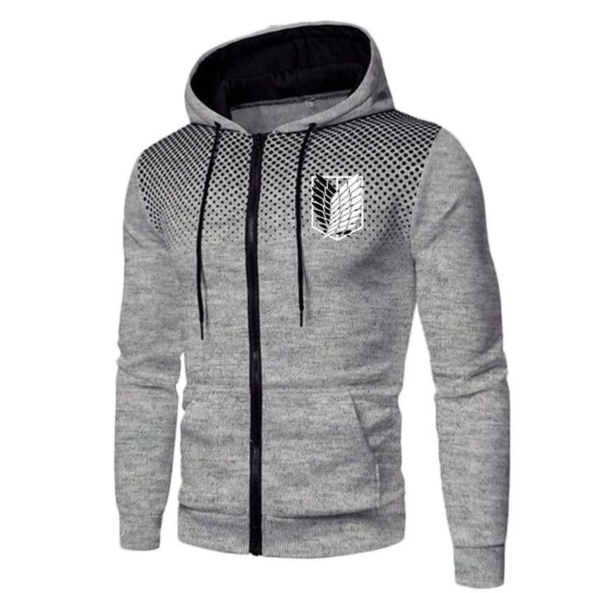 Attack On Titan: Hoodie Outdoor Street Sports zipper Sweatshirt