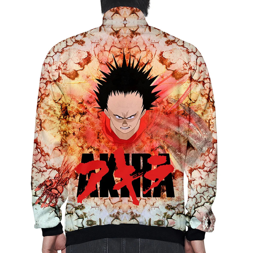 Akira:  3D Print Stand Collar Hoodie Hip Hop Men Women Zipper Hoodies Jacket Sweatshirts Clothes