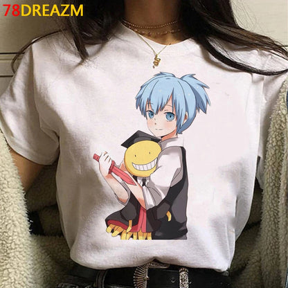 Assassination Classroom: Tshirt Clothes Women Couple  White T Shirt Casual Harajuku Kawaii Summer Top Tshirt White T Shirt