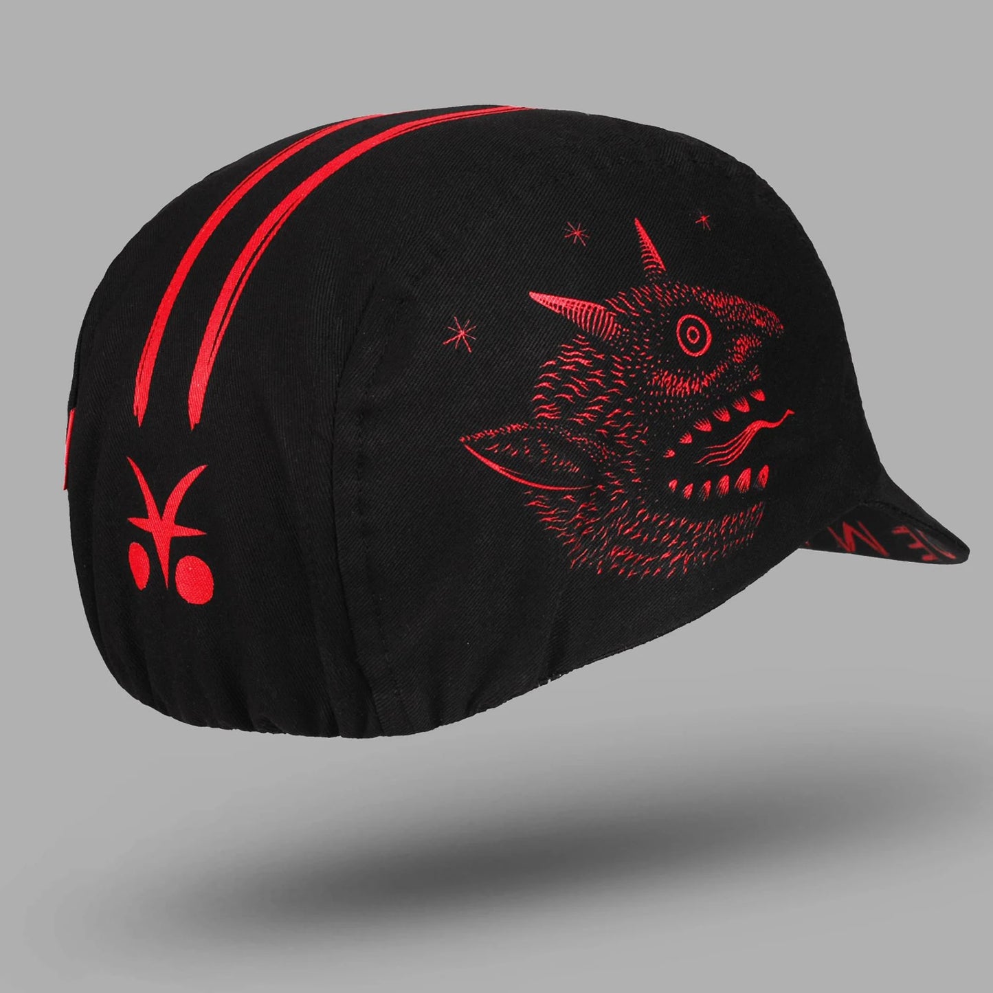 Yowamushi Pedal: Classical Black Red Cycling Caps OSCROLLING Gorra Ciclismo Unisex