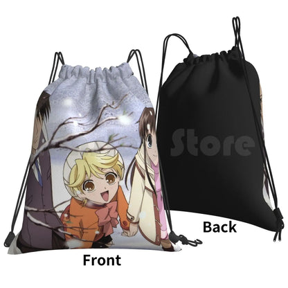 Fruits Basket: Backpack Drawstring Bags Gym Bag Waterproof Fruits Basket Anime Shoujo Tohru Hatori Sohma Momiji Sohma Fb