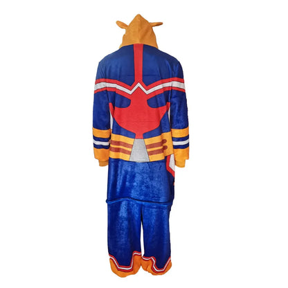 My Hero Academia:  All Might Cosplay Costume Jumpsuit Pajamas Halloween Costumes For Women Men Bathing Robe Christmas Gift