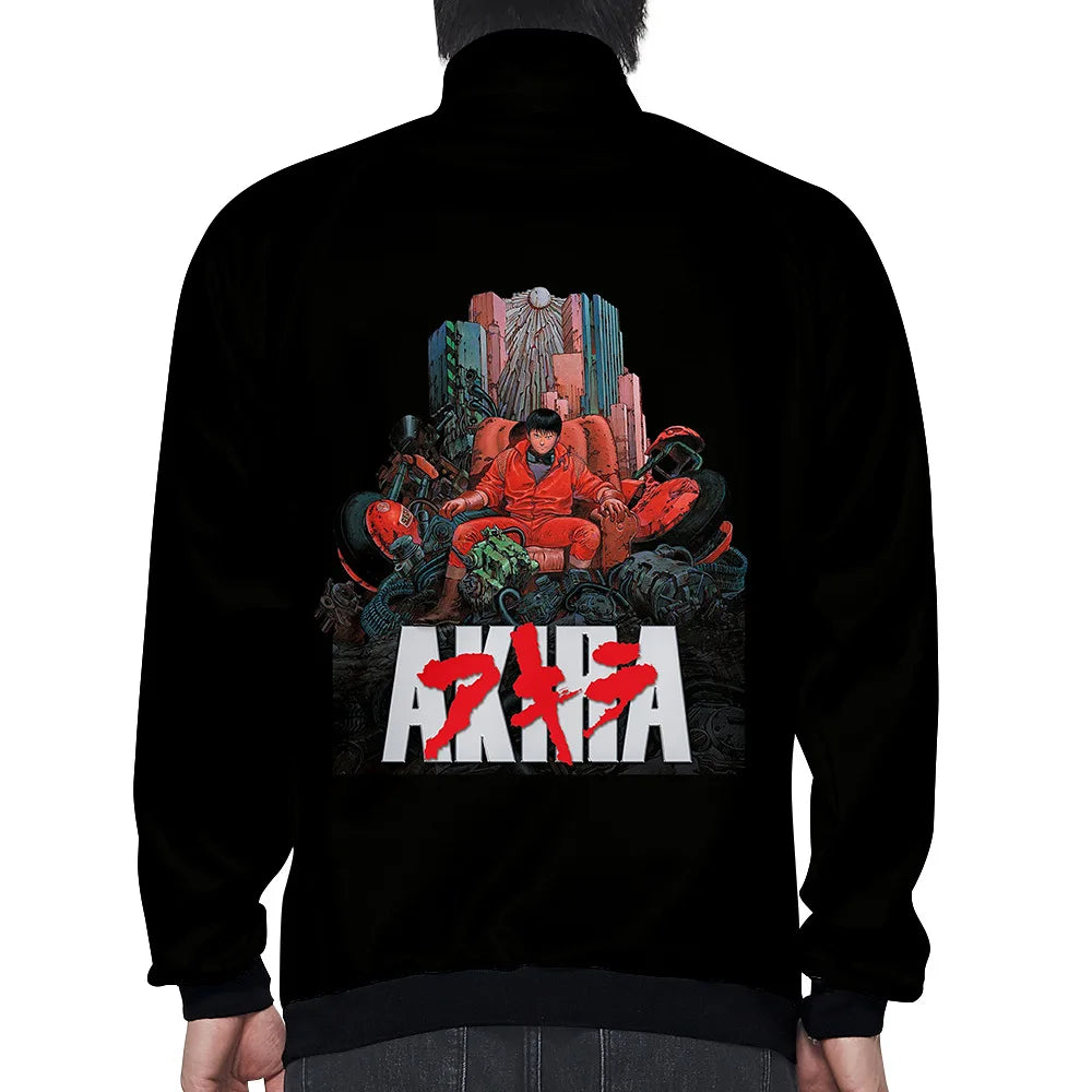 Akira:  3D Print Stand Collar Hoodie Hip Hop Men Women Zipper Hoodies Jacket Sweatshirts Clothes