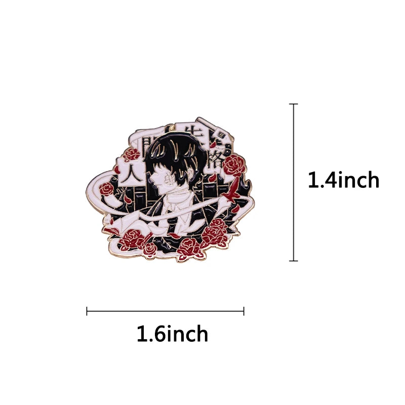 Bungo Stray Dogs: enamel pin Dazai Osamu brooch anime badge