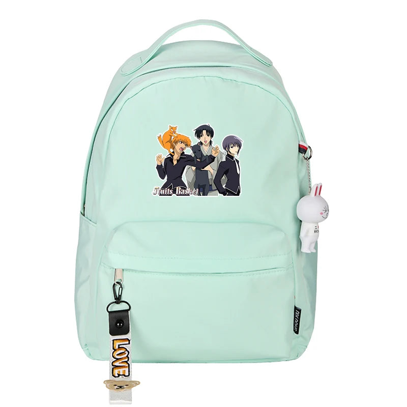 Fruits BAsket: Kawaii Bookbag Pink School Bags Souma Yuki Back Pack Small Travel