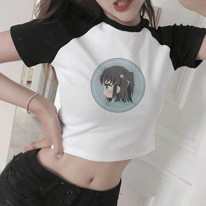 Demon Slayer: Ulzzang Harajuku Shirt 90s Kimetsu No Yaiba Kawaii