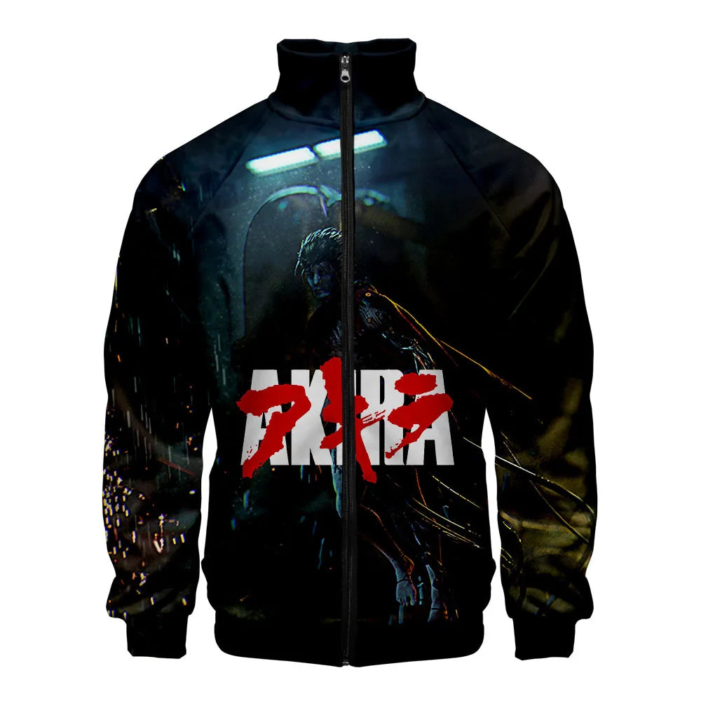 Akira:  3D Print Stand Collar Hoodie Hip Hop Men Women Zipper Hoodies Jacket Sweatshirts Clothes