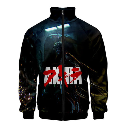 Akira:  3D Print Stand Collar Hoodie Hip Hop Men Women Zipper Hoodies Jacket Sweatshirts Clothes