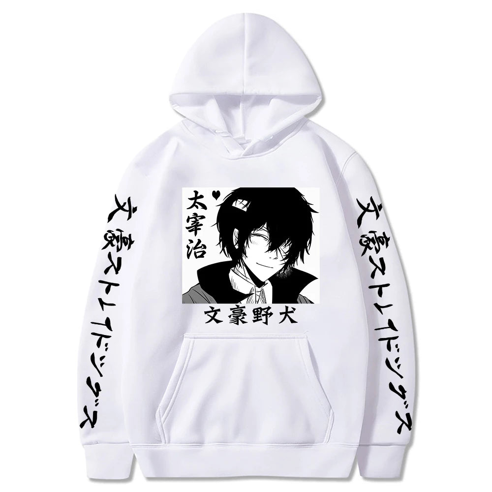 Bungo Stray Dogs: manga Hoodies Cool Dazai Osamu Graphic Pullover Sweatshirt Fashion Funny Female Cartoon sweatshirt