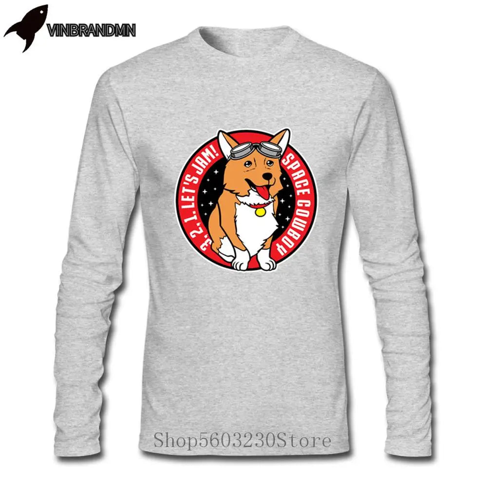 Cowboy Bebop: See You Space Cowboy Tees Long Sleeve T-shirts Space Corgi Clothing