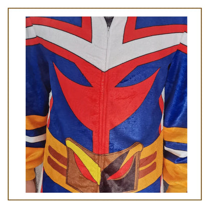 My Hero Academia:  All Might Cosplay Costume Jumpsuit Pajamas Halloween Costumes For Women Men Bathing Robe Christmas Gift