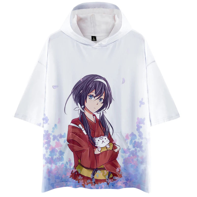 Bungo Stray Dogs: 3d Hoodies Pullover Fashion Short Sleeve Unisex Harajuku