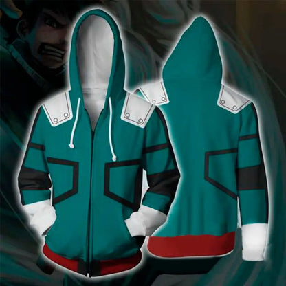 My Hero Academia: Midoriya Hoodies Izuku Todoroki Shoto School Uniform Jackets Coat