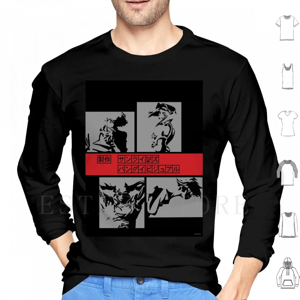 Cowboy Bebop: Le Bebop Hoodies Long Sleeve Cowboy Spike Faye Jet Ein Bebop