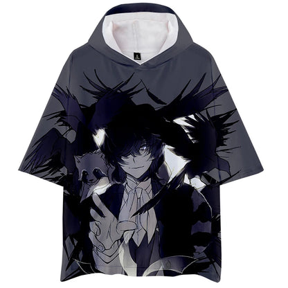 Bungo Stray Dogs: 3d Hoodies Pullover Fashion Short Sleeve Unisex Harajuku