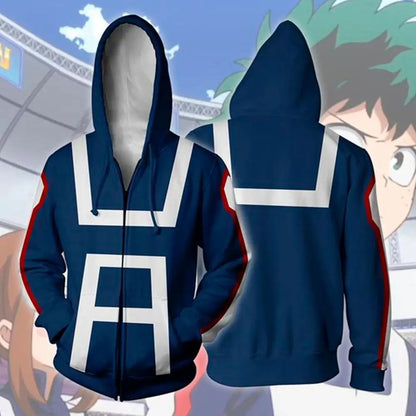 My Hero Academia: Midoriya Hoodies Izuku Todoroki Shoto School Uniform Jackets Coat