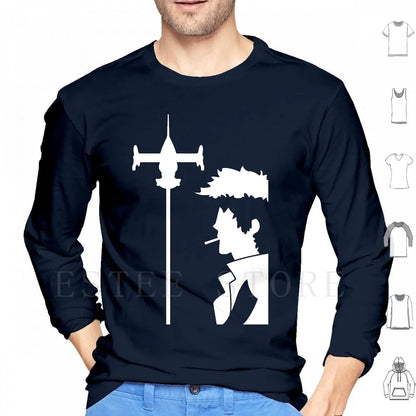 Cowboy Bebop: Retro Vintage Hoodies Long Sleeve Anime Manga Space Spike Spike Cowboy