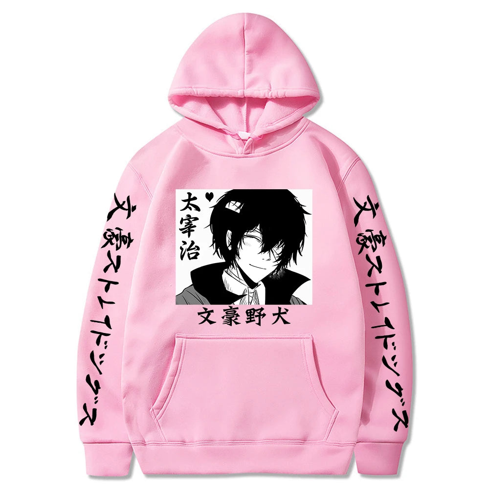 Bungo Stray Dogs: manga Hoodies Cool Dazai Osamu Graphic Pullover Sweatshirt Fashion Funny Female Cartoon sweatshirt