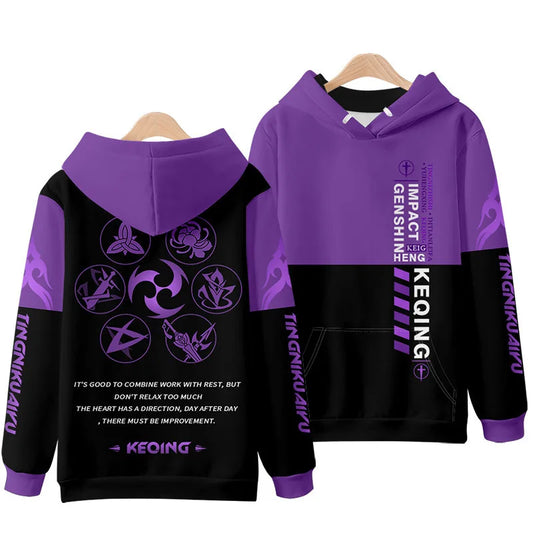 Genshin Impact: Raiden Shogun 3D Printed Men Women Hoodies Streetwear Fashion Pullover Harajuku Oversized Hoodie  Clothing