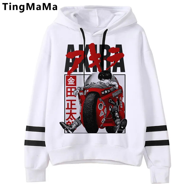 Akira: Hoodies Double Ring Kawaii Winter Warm K.Otomo Tokyo Streetwear