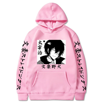 Bungo Stray Dogs: manga Hoodies Cool Dazai Osamu Graphic Pullover Sweatshirt Fashion Funny Female Cartoon sweatshirt