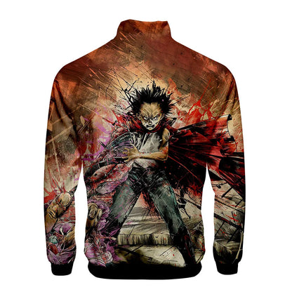 Akira:  3D Print Stand Collar Hoodie Hip Hop Men Women Zipper Hoodies Jacket Sweatshirts Clothes