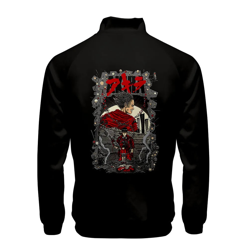 Akira:  3D Print Stand Collar Hoodie Hip Hop Men Women Zipper Hoodies Jacket Sweatshirts Clothes
