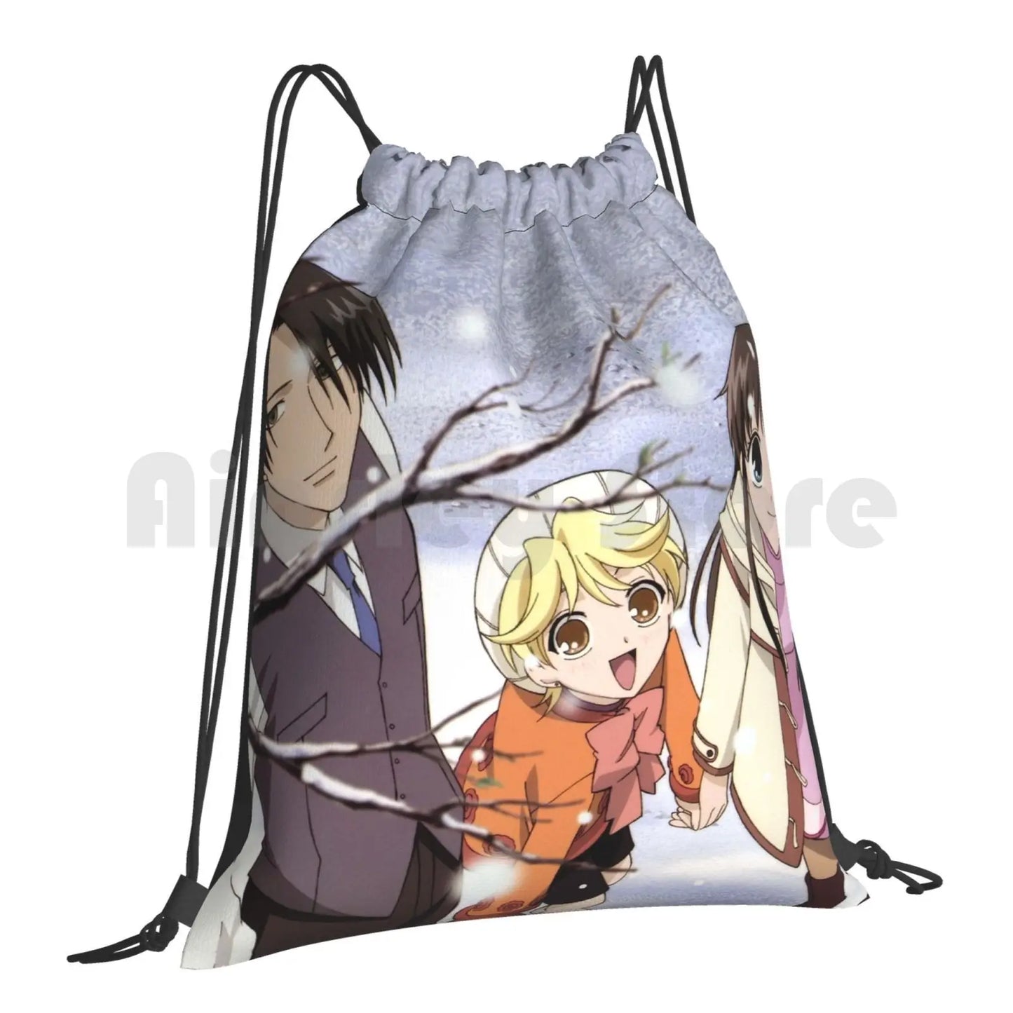 Fruits Basket: Backpack Drawstring Bags Gym Bag Waterproof Fruits Basket Anime Shoujo Tohru Hatori Sohma Momiji Sohma Fb