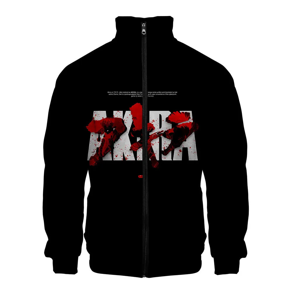 Akira:  3D Print Stand Collar Hoodie Hip Hop Men Women Zipper Hoodies Jacket Sweatshirts Clothes