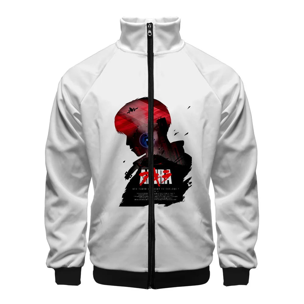 Akira:  3D Print Stand Collar Hoodie Hip Hop Men Women Zipper Hoodies Jacket Sweatshirts Clothes