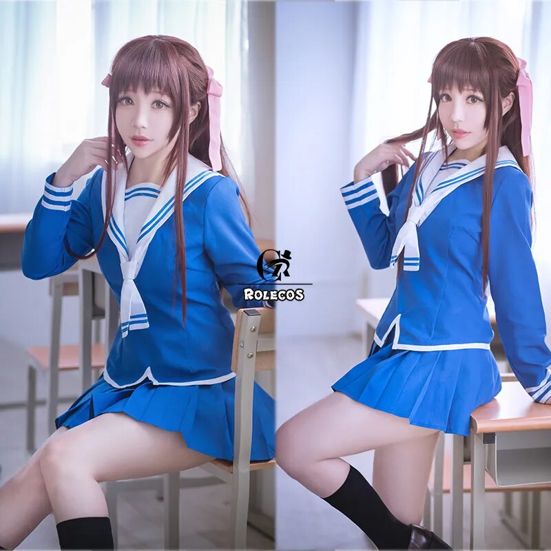 Fruits Basket: Tohru Honda Cosplay  JK Girl School Uniform