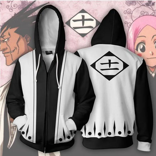 Bleach: Kenpachi Zaraki Kurosaki ichigo hoodie Sweatshirt Cosplay Costume coat Jumper Sweatshirt