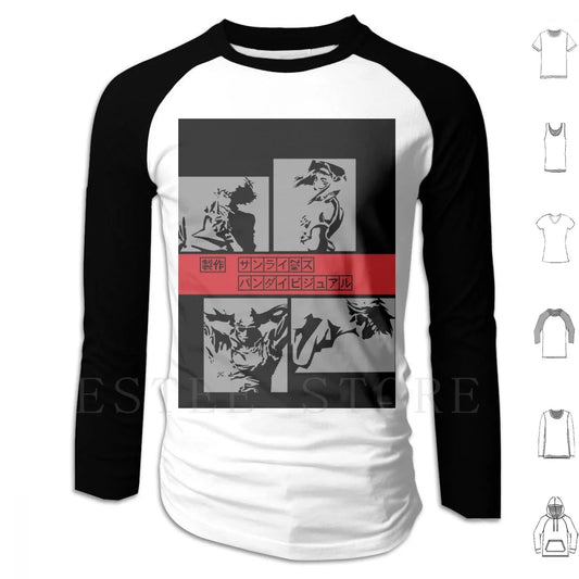 Cowboy Bebop: Le Bebop Hoodies Long Sleeve Cowboy Spike Faye Jet Ein Bebop
