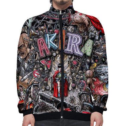 Akira:  3D Print Stand Collar Hoodie Hip Hop Men Women Zipper Hoodies Jacket Sweatshirts Clothes