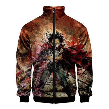 Akira:  3D Print Stand Collar Hoodie Hip Hop Men Women Zipper Hoodies Jacket Sweatshirts Clothes