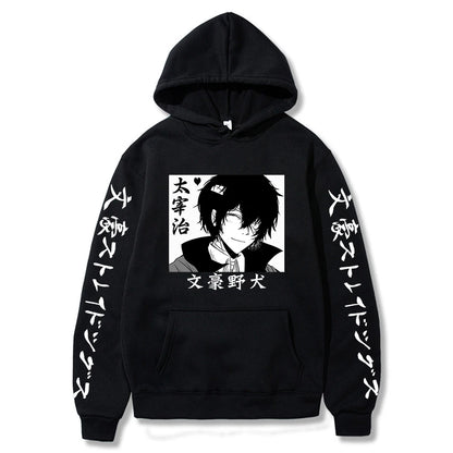 Bungo Stray Dogs: manga Hoodies Cool Dazai Osamu Graphic Pullover Sweatshirt Fashion Funny Female Cartoon sweatshirt